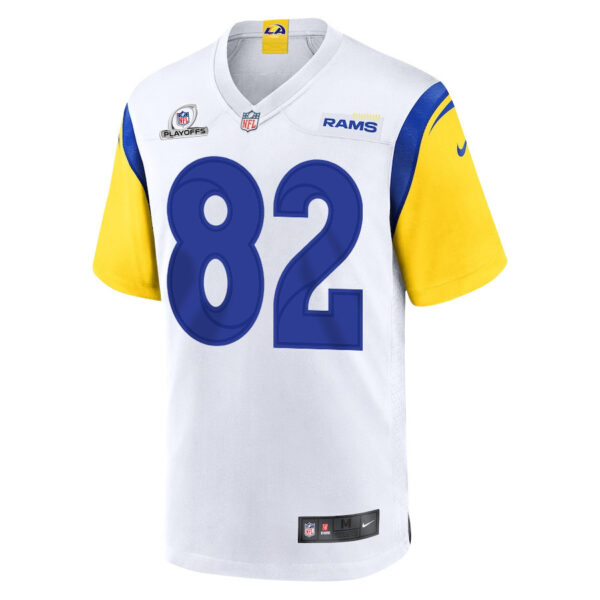 Miller Forristall 82 Los Angeles Rams 2023 Playoffs Patch Game Men Jersey - White