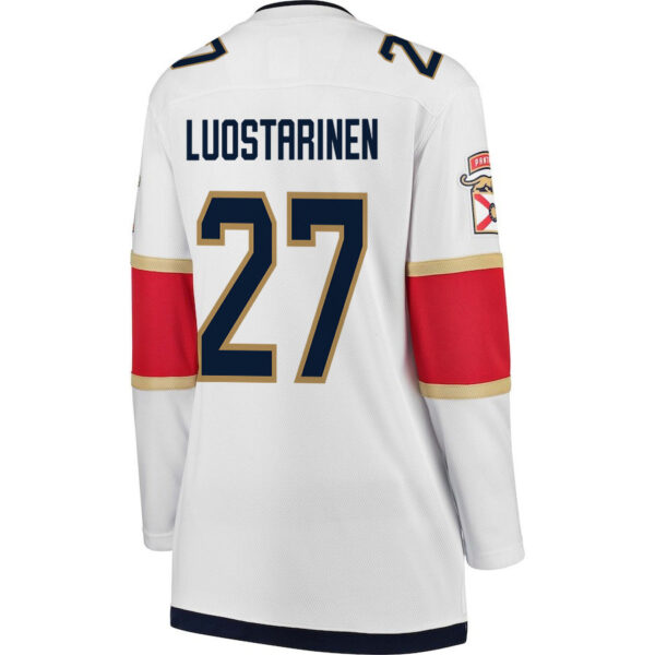 Eetu Luostarinen 27 Florida Panthers 2024 STANLEY CUP Final Women's Away Breakaway Jersey - White