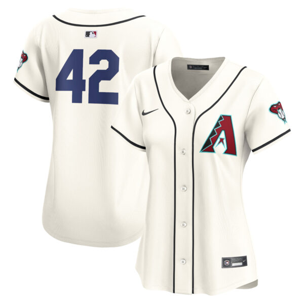 Arizona Diamondbacks  Women's 2024 Jackie Robinson Day Home Limited Jerseyu00c2u00a0u00e2u20acu201c White