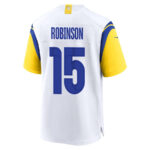 Demarcus Robinson 15 Los Angeles Rams 2023 Playoffs Patch Game Men Jersey - White