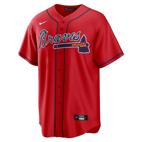 Ozzie Albies Atlanta Braves Alternate Replica Player Name Jersey - Red