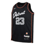 Jaden Ivey 23 Detroit Pistons 2023/24 City Edition Swingman YOUTH Jersey - Black