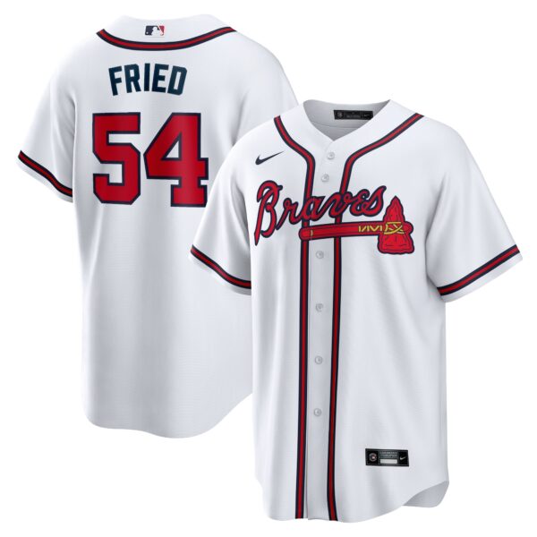 Max Fried Atlanta Braves  Home Replica Player Jersey - White