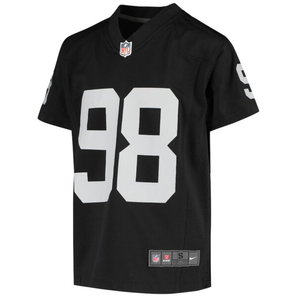 Maxx Crosby 98 Las Vegas Raiders YOUTH Game Jersey - Black