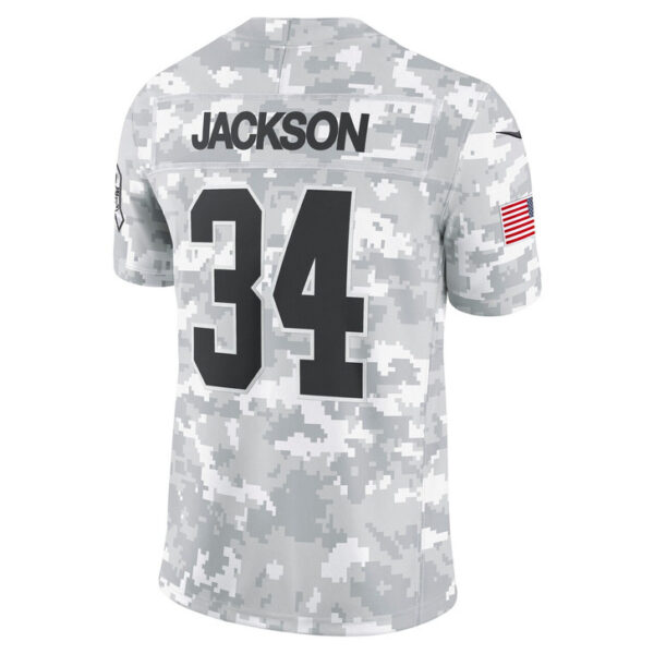 Bo Jackson Las Vegas Raiders 2024 Salute to Service Retired Player Limited Jersey - Arctic Camo