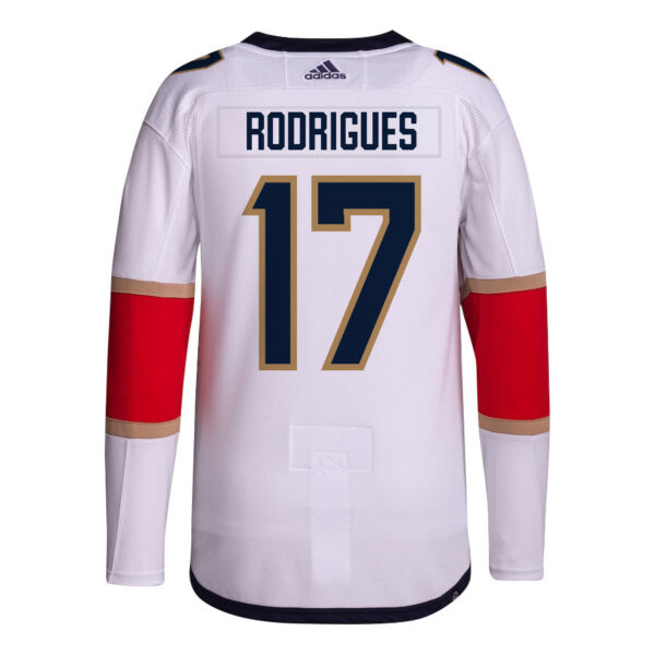 Evan Rodrigues 17 Florida Panthers 2024 STANLEY CUP Final Away Breakaway Jersey - Men, White