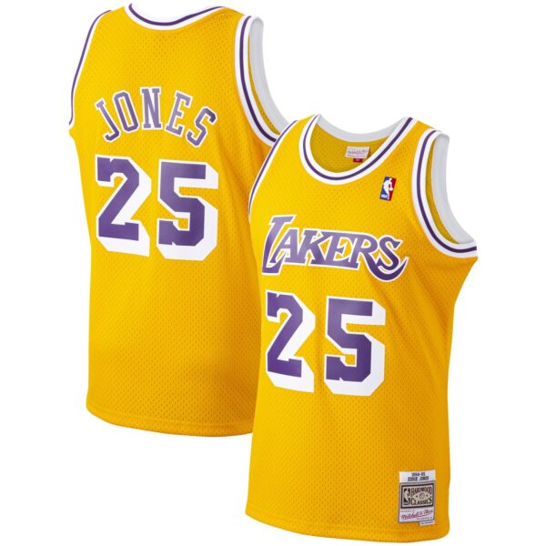 Ed Jones Los Angeles Lakers Mitchell & Ness 1994/95 Hardwood Classics Swingman Jersey - Gold