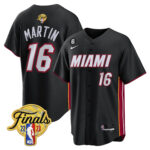 Caleb Martin 16 Miami Heat 2023 Finals Patch Baseball Men Jersey - Black