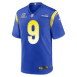 Matthew Stafford 9 Los Angeles Rams 2023 Playoffs Patch Game Men Jersey - Royal