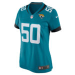 Trevis Gipson 50 Jacksonville Jaguars Alternate Game Women Jersey - Teal