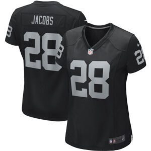 Josh Jacobs 28 Las Vegas Raiders Women Game Jersey - Black