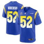Larrell Murchison 52 Los Angeles Rams 2023 Playoffs Patch Game Men Jersey - Royal