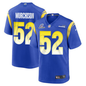 Larrell Murchison 52 Los Angeles Rams 2023 Playoffs Patch Game Men Jersey - Royal