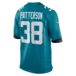 Riley Patterson 38 Jacksonville Jaguars Alternate Game Men Jersey - Teal