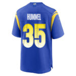 Jacob Hummel 35 Los Angeles Rams 2023 Playoffs Patch Game Men Jersey - Royal
