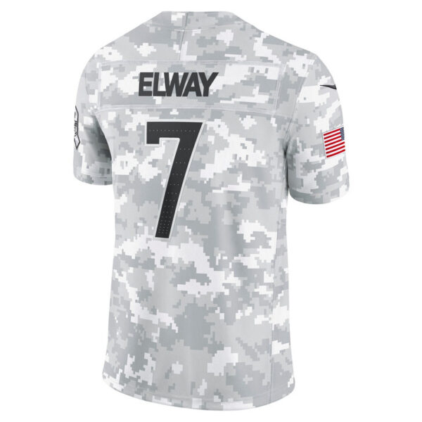 John Elway Denver Broncos 2024 Salute to Service Retired Player Limited Jersey - Arctic Camo