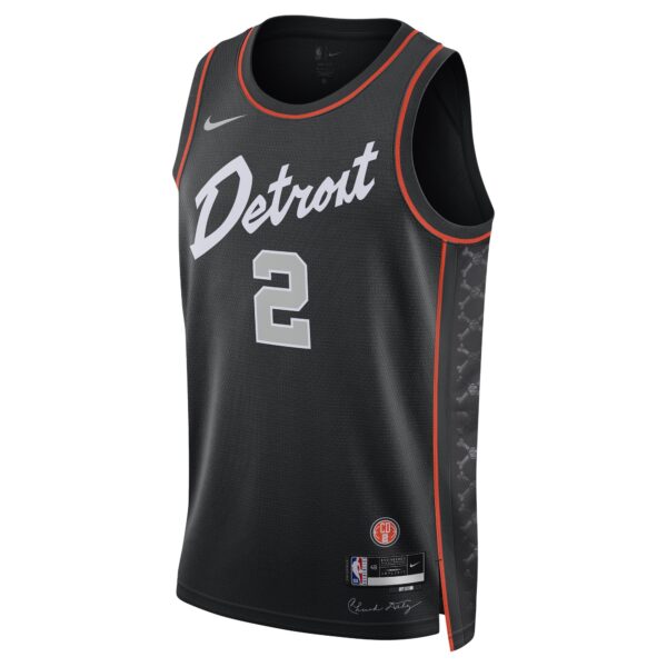 Cade Cunningham Detroit Pistons  Unisex 2023/24 Swingman Jersey - Black - City Edition