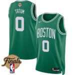 Jayson Tatum 0 Boston Celtics 2024 FINALS PATCH Icon Edition Jersey - Kelly Green