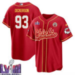 Matt Dickerson 93 Kansas City Chiefs Super Bowl LVIII Baseball Men Jersey - Red