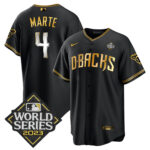 Ketel Marte 4 Arizona Diamondbacks 2023 World Series Men Jersey - Black Limited