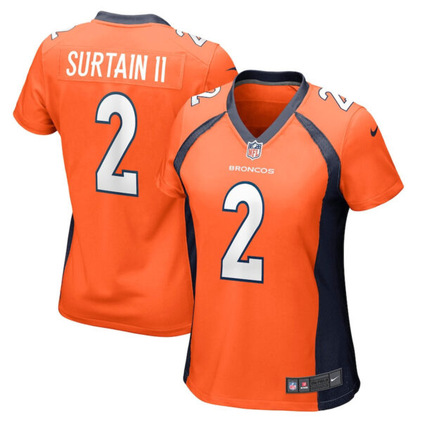 Patrick Surtain II 2 Denver Broncos Women Game Jersey - Orange