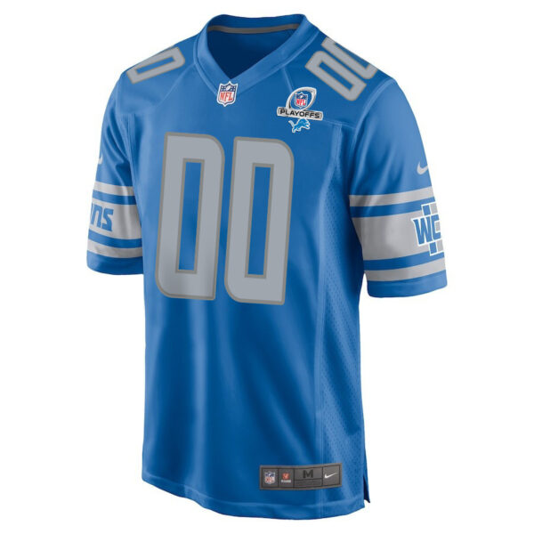 Detroit Lions 2023 Playoffs Patch Game Men Custom Jersey - Blue