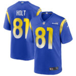 Torry Holt 81 Los Angeles Rams Men Game Retired Jersey - Royal