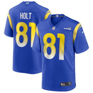 Torry Holt 81 Los Angeles Rams Men Game Retired Jersey - Royal