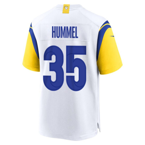 Jacob Hummel 35 Los Angeles Rams 2023 Playoffs Patch Game Men Jersey - White