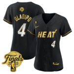 Victor Oladipo 4 Miami Heat 2023 Finals Baseball Women Jersey - Black Limited