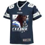 CeeDee Lamb 88 Dallas Cowboys Signed Glass Home Game YOUTH Jersey - Navy