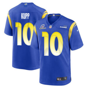 Cooper Kupp 10 Los Angeles Rams 2023 Playoffs Patch Game Men Jersey - Royal