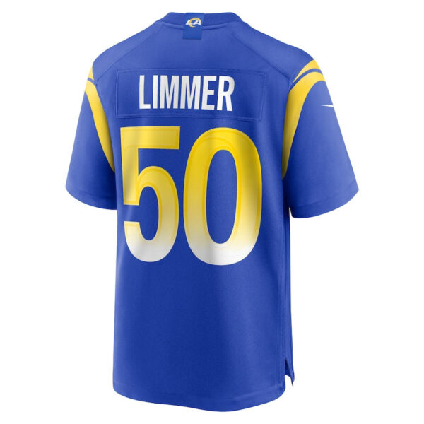 Beaux Limmer 50 Los Angeles Rams Team Game Men Jersey - Royal