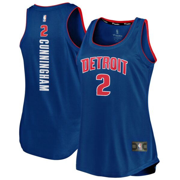 Cade Cunningham Detroit Pistons Fanatics Women's Fast Break Tank Jersey - Icon Edition - Blue