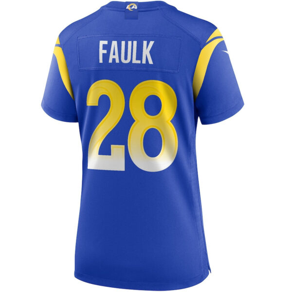 Marshall Faulk 28 Los Angeles Rams Women Game Retired Jersey - Royal