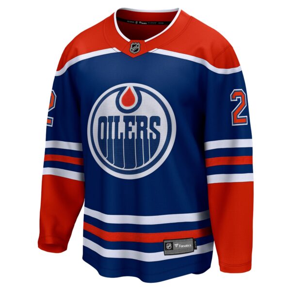Evan Bouchard Edmonton Oilers Fanatics Home Breakaway Player Jersey - Royal