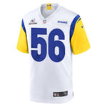 Christian Rozeboom 56 Los Angeles Rams 2023 Playoffs Patch Game Men Jersey - White