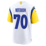 Joe Noteboom 70 Los Angeles Rams 2023 Playoffs Patch Game Men Jersey - White