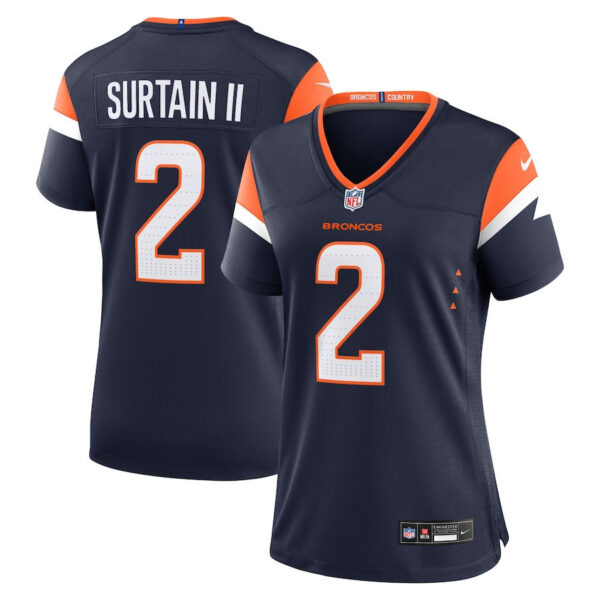Patrick Surtain II 2 Denver Broncos Women Alternate Game Jersey - Navy