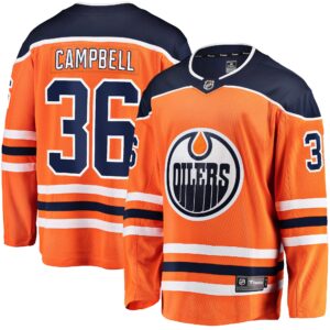 Jack Campbell Edmonton Oilers Fanatics Home Breakaway Player Jersey - Orange