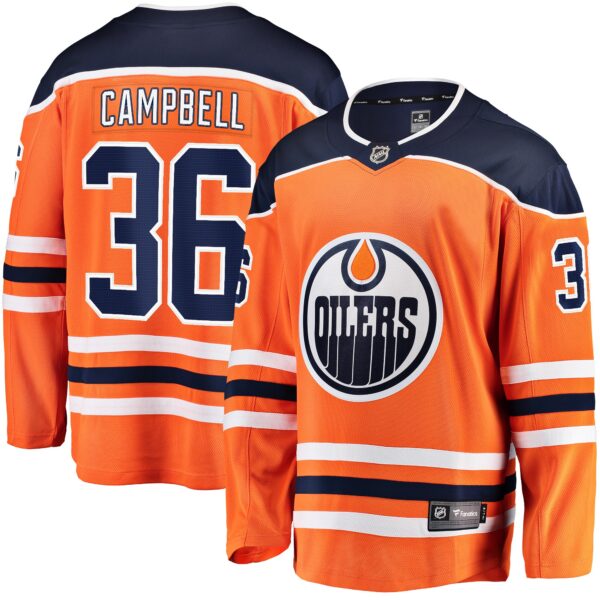Jack Campbell Edmonton Oilers Fanatics Home Breakaway Player Jersey - Orange