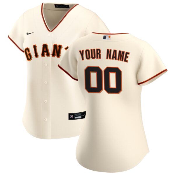 San Francisco Giants  Women's Home Replica Custom Jersey - Cream