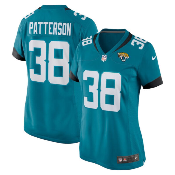Riley Patterson 38 Jacksonville Jaguars Alternate Game Women Jersey - Teal