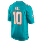 Tyreek Hill 10 Signed Miami Dolphins Cheetah Game Men Jersey - Aqua