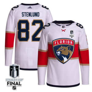 Kevin Stenlund 82 Florida Panthers 2024 STANLEY CUP Final Away Breakaway Jersey - Men, White