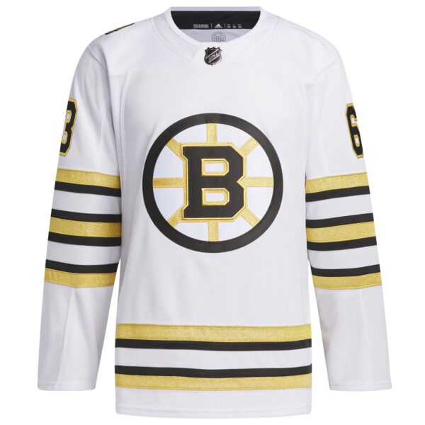 Brad Marchand Boston Bruins adidas  Primegreen 100th Anniversary Authentic Player Jersey - White