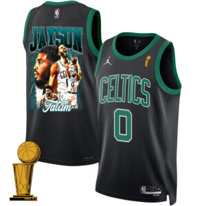 Jayson Tatum 0 Boston Celtics 2024 Legacy of The Legend Swingman Jersey - Final Champions Patch - Black