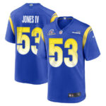 Ernest Jones IV 53 Los Angeles Rams 2023 Playoffs Patch Game Men Jersey - Royal