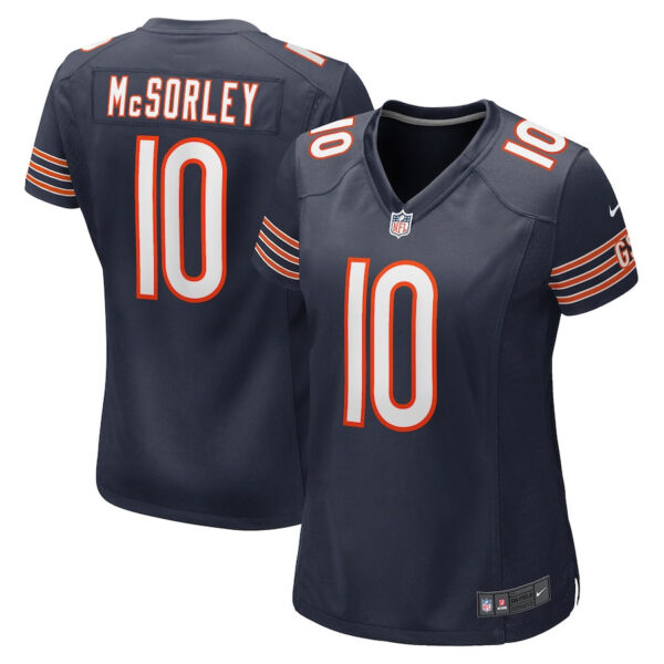 Trace McSorley 10 Chicago Bears Team Game Women Jersey - Navy