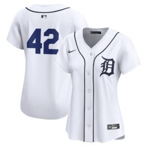 Detroit Tigers  Women's 2024 Jackie Robinson Day Home Limited Jerseyu00c2u00a0u00e2u20acu201c White